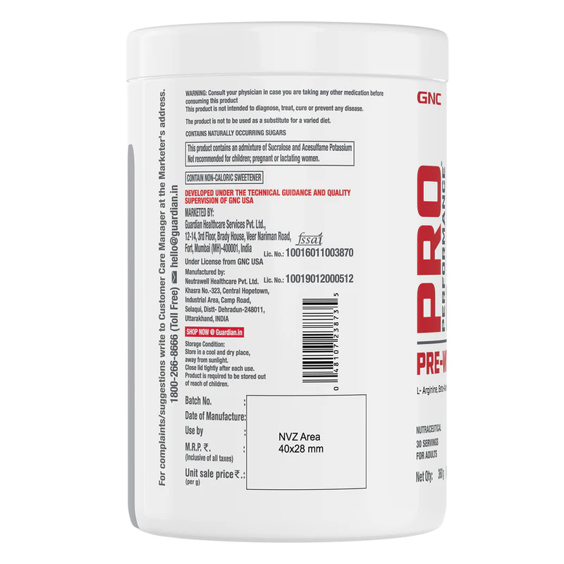 Gnc performance pre workout 360g